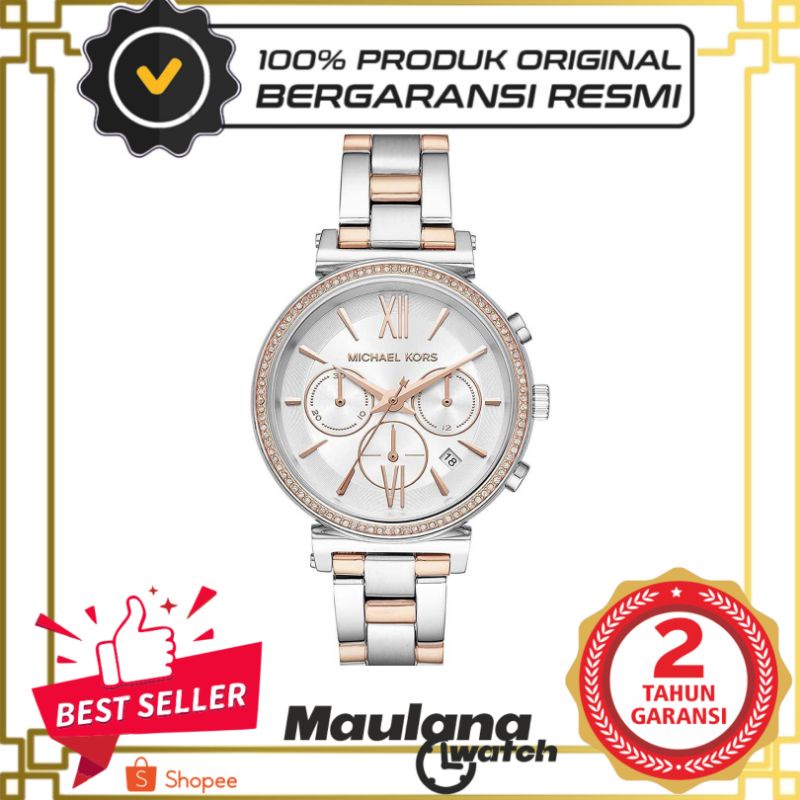 JAM TANGAN PRIA WANITA | RANTAI | KULIT | KARET | MURAH | MICHAEL KORS - TIPE MK 6558 WANITA ORI