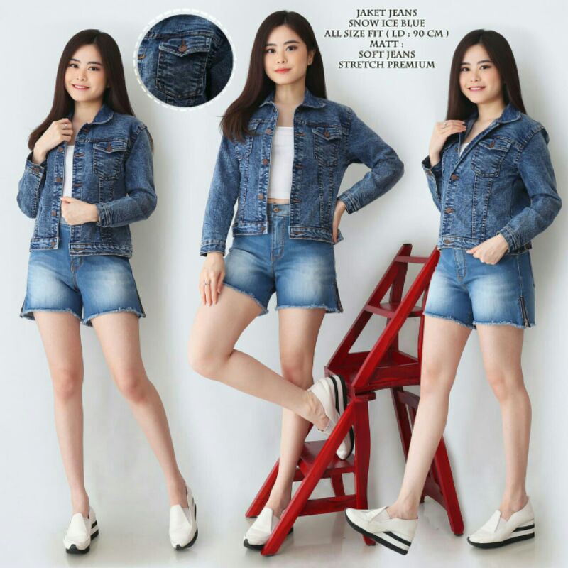 Jaket Jeans Snow Ice Blue