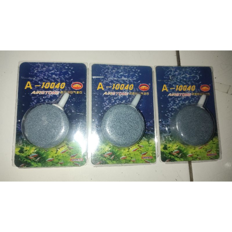 batu airstone bulat pipih batu aerator aquarium