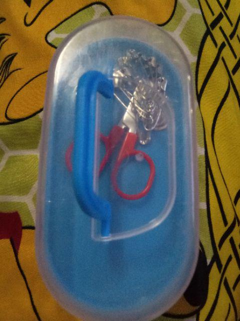 Set Kotak Box Jahit Menjahit Benang Jarum Peniti Gunting Meteran-wn103