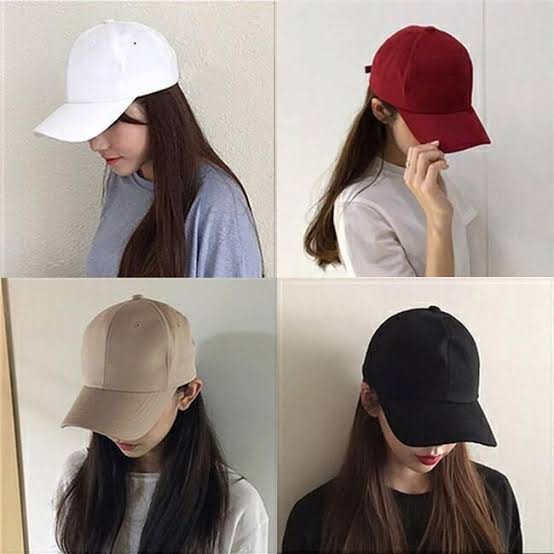 Topi Polos Pria Baseball Pria Wanita Topi Korea Topi Hitam Merah Putih Abu Biru Ping Kuning Hijau
