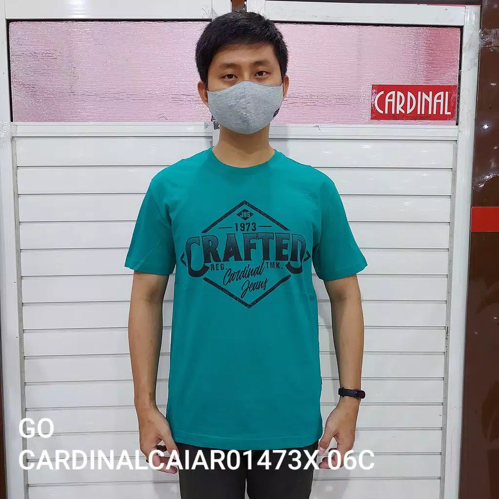 BB CARDINAL JEANS KAOS Cowok Pakaian Pria Lengan Pendek Santai