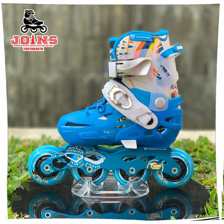 Sepatu Roda Anak Inline Skate Pemula Flying Eagle s6s Biru