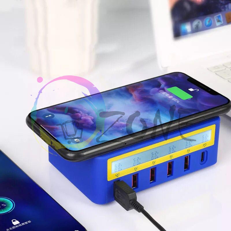 ADAPTOR CHARGER WIRELESS MECHANIC ICHARGE 6 PRO FAST CHARGING 6 PORT