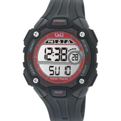 Jam Tangan Pria Q&Q Qq Digital Strap Karet Hitam M083J003Y Original Akalipa