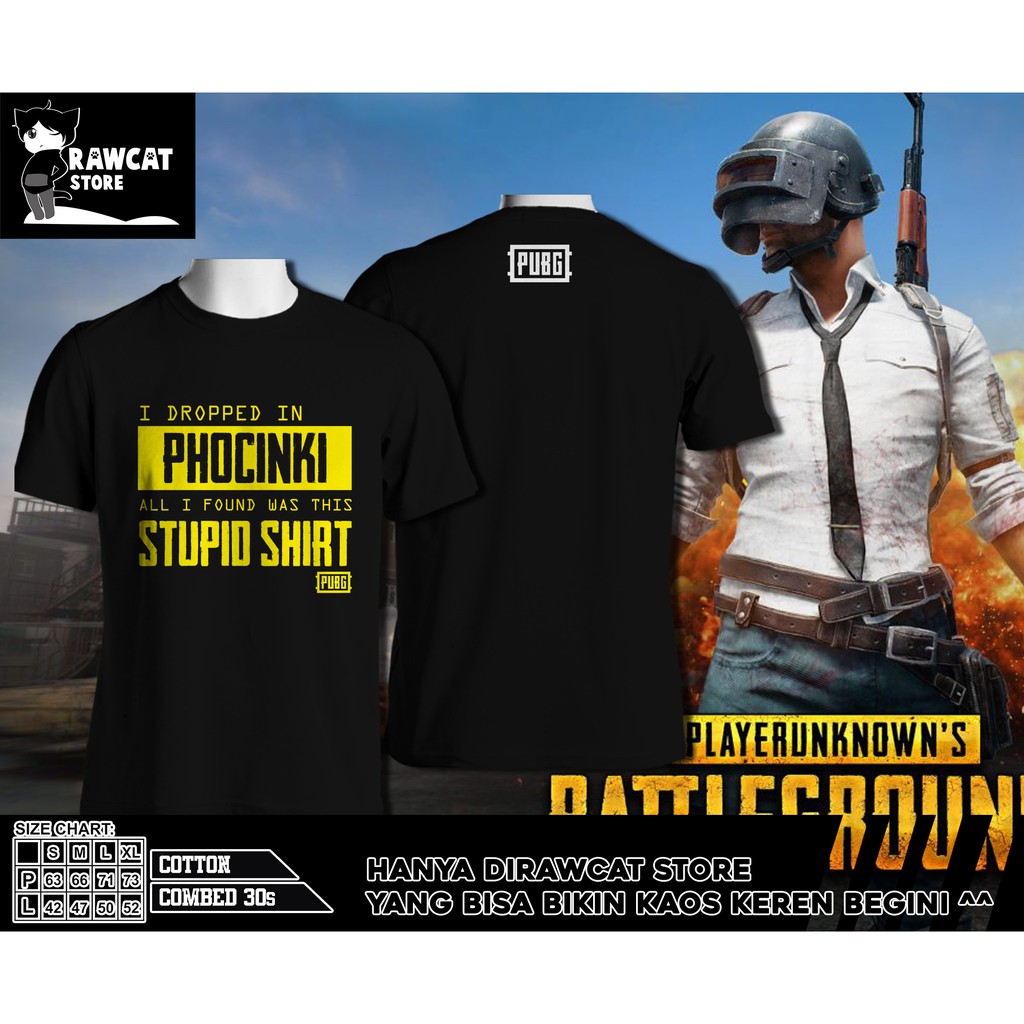 Kaos PUBG Phocinki Player Unknown Battleground Shopee Indonesia