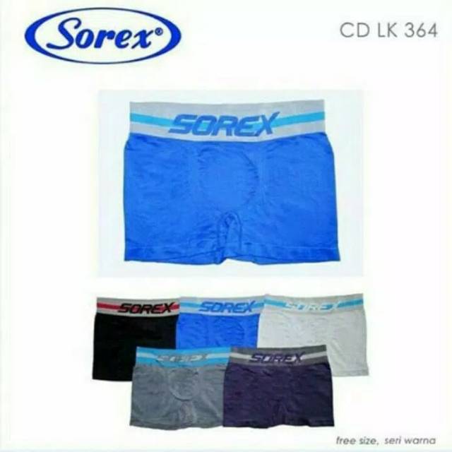 1 Box isi 2pcs Celana Dalam Sorex Cowok Premium Freesize 363 / CD Sorex Cowok Premium