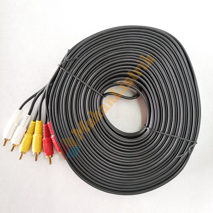 Kabel RCA 15 Meter AV Audio Video 3 - 3 RCA 15m