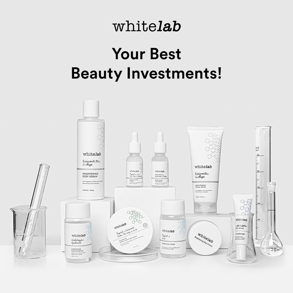 ⭐BAGUS⭐ WHITELAB Brightening Series | Face Body Serum Facial Wash Day Night Cream Underarm Toner Serum Eye Cream Acne Mugwort