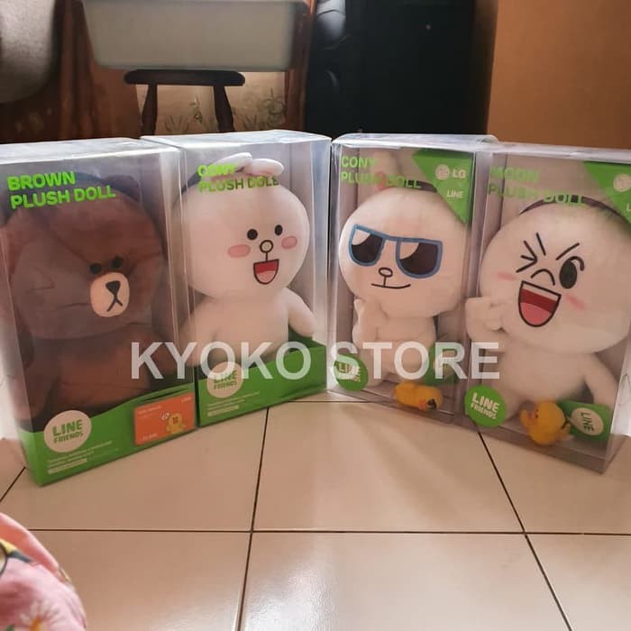 Jual Boneka Line Brown & Cony Plush Doll Original 35cm (With Box) - MOON WITH SALLY Limited