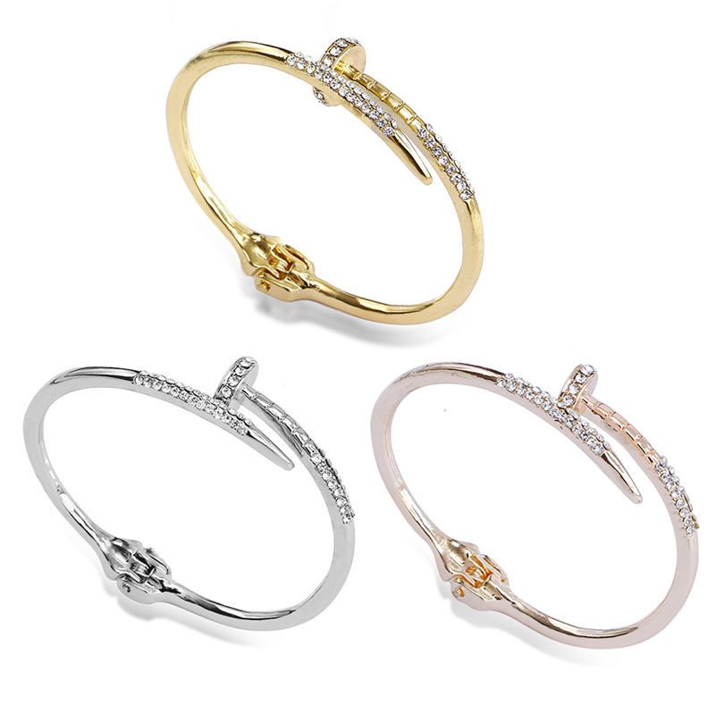 diamond nail bracelet female jewelry gold rose/bracelet/gelang lapis emas/gelang titanium/gelang xup