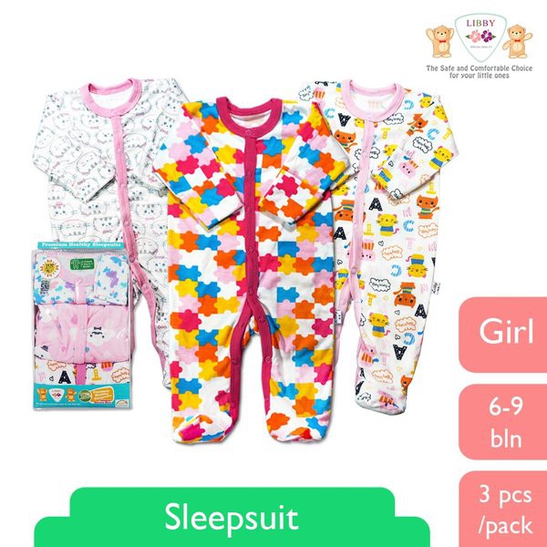 Makassar! LIBBY Premium Sleepsuit 1 PACK ( 3 PCS )