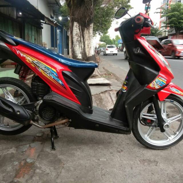 Striping Beat Karbu Transparan Super Red 154 Shopee Indonesia