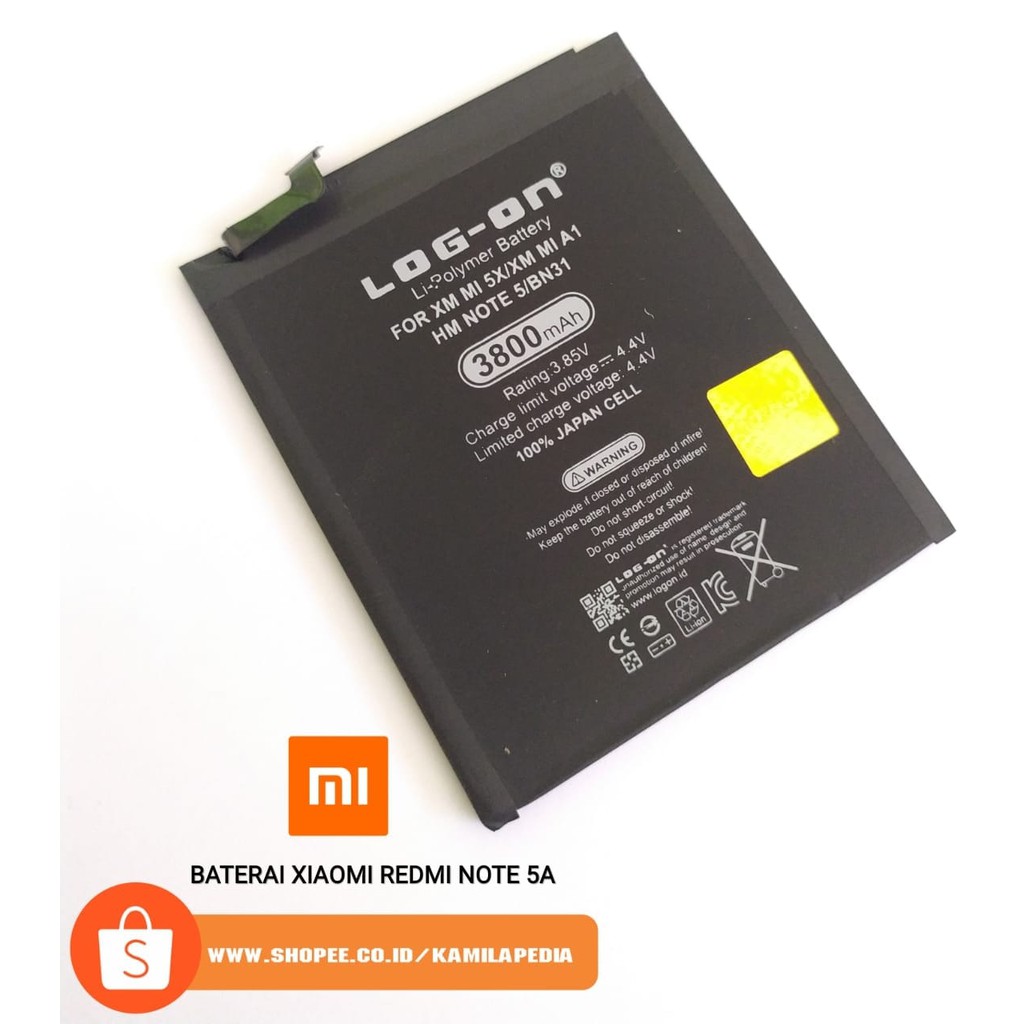 Baterai Xiaomi Redmi Note 5A Double Power / Baterai Double Power Xiaomi Redmi Note 5A