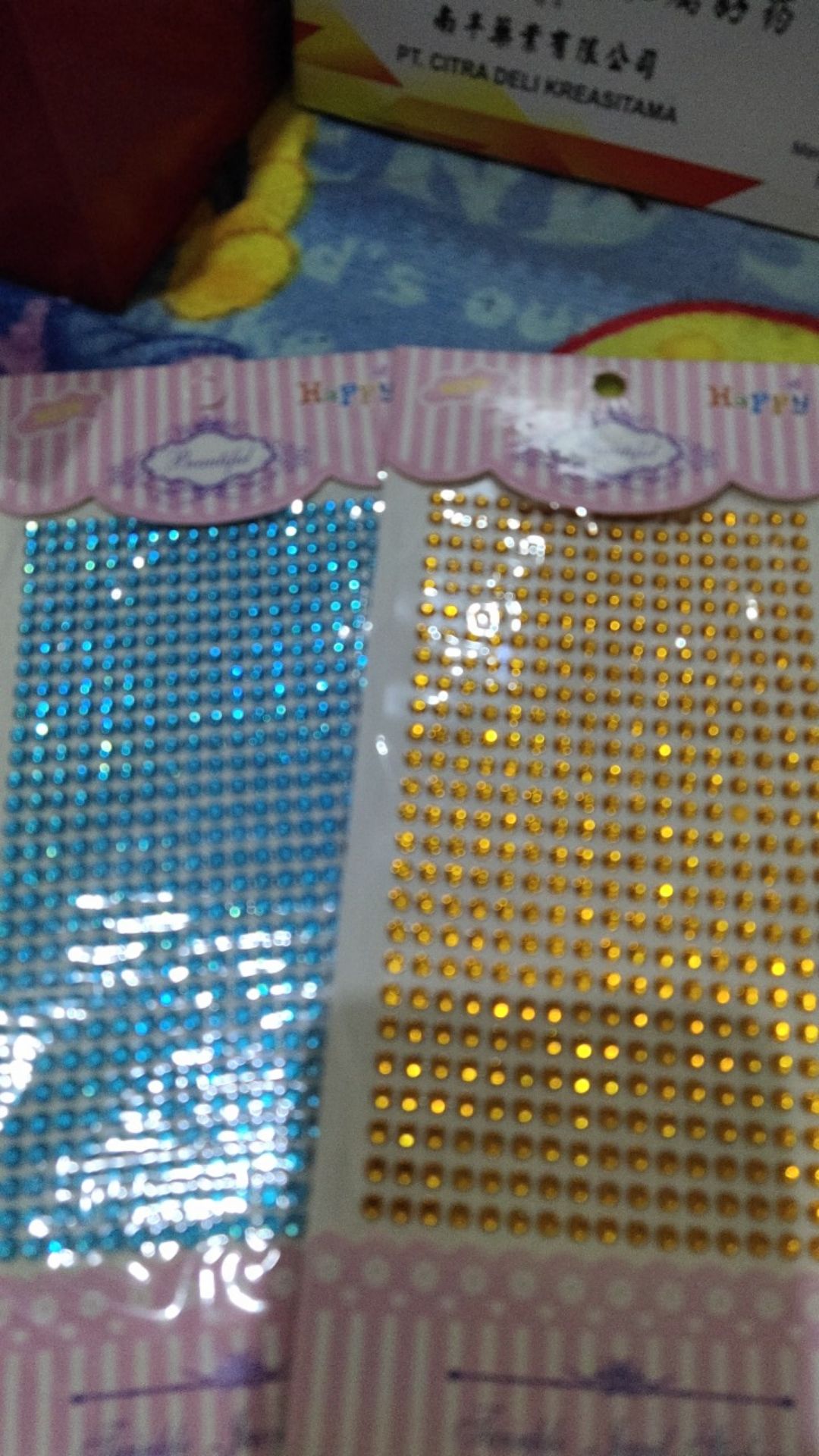 Kristal Bulat Sticker Timbul Manik Aksesoris Hp Crystal Deco Swarovski Warna