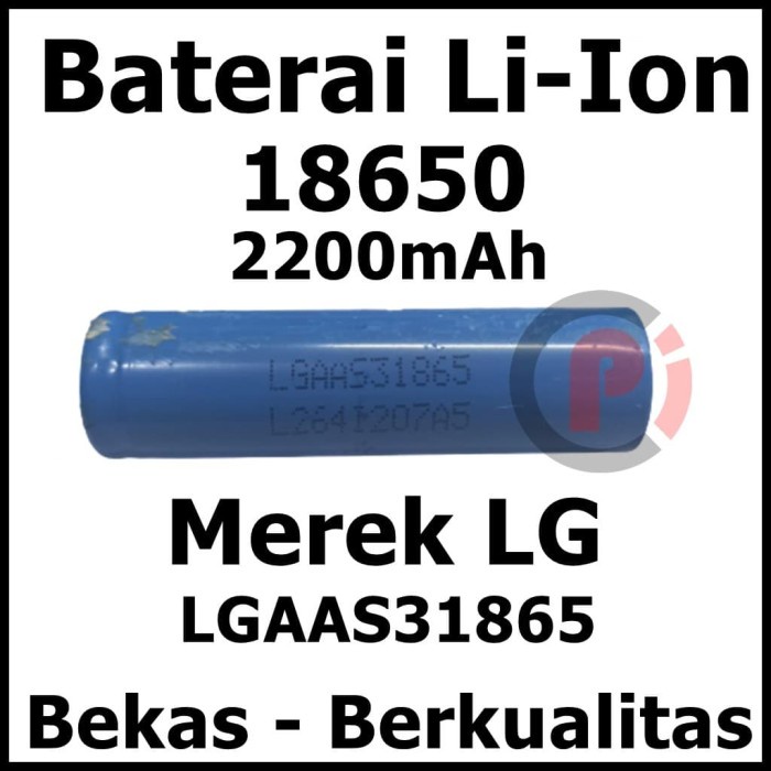 Merek LG LGAAS31865 Baterai 18650 Bekas Laptop Battery Li Ion 2200mAh