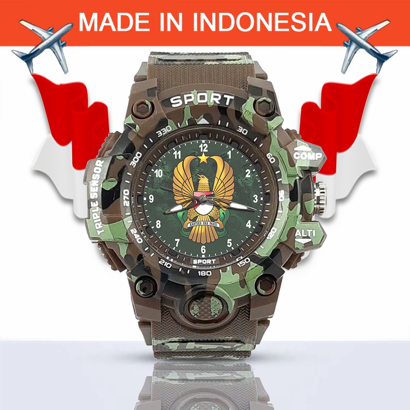 {Istimewa} Jam Tangan TENTARA NASIONAL INDONESIA (AD) -Coklat Army Water Resistant