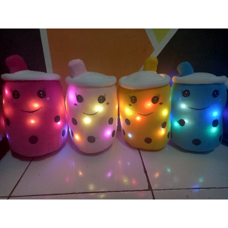 Boneka Boba Lampu LED Mainan Anak Boba Viral Lucu Uk L 30Cm Murah