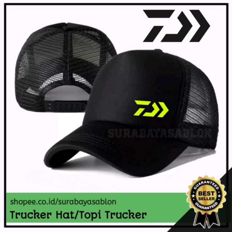 Topi DAIWA Trucker Jaring - Topi Mancing Daiwa Logo Simple