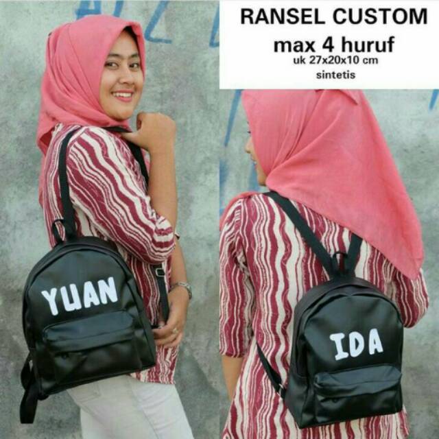 Mini Ransel Custom Nama (MR Custom) ( COD BAYAR DITEMPAT )