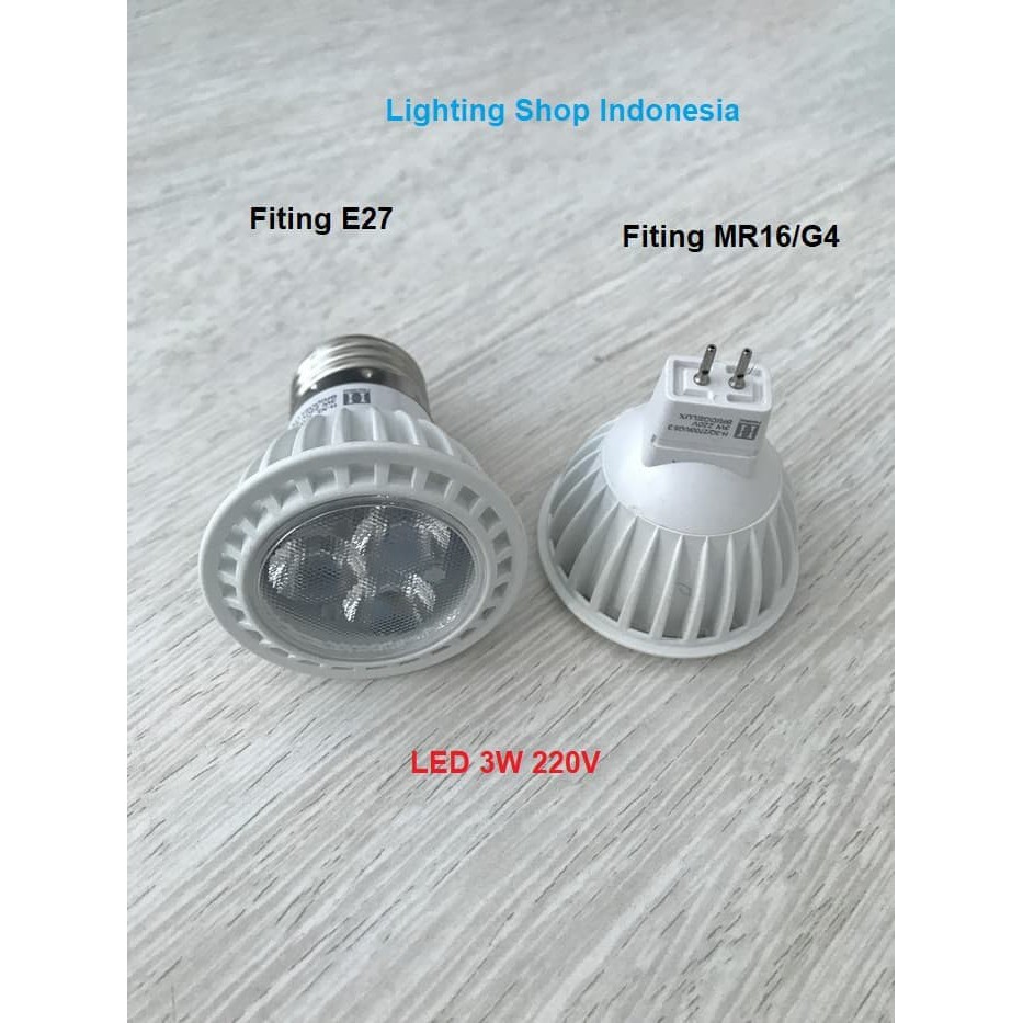 Dijual H3Q Lampu halogen led 3W sorot spotlight warm white e27 mr16   G4 spot Limited