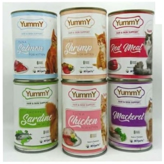 Yummy kaleng 400gr adult kitten/makanan kucing kaleng