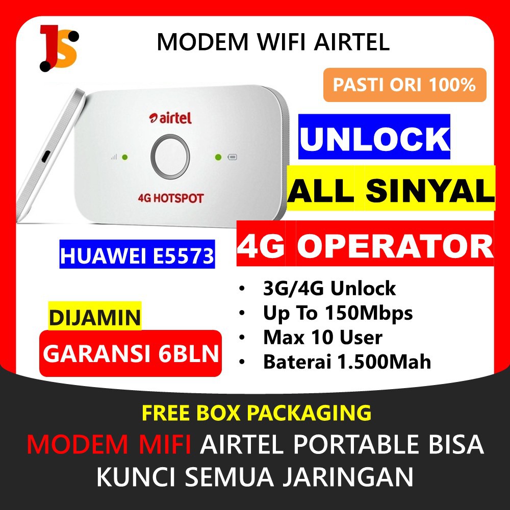 MODEM WIFI PORTABLE MODEM 4G UNLOCK ALL OPERATOR GSM XL HOME ROUTER HOTSPOT WIFI E5573C MURAH JS120