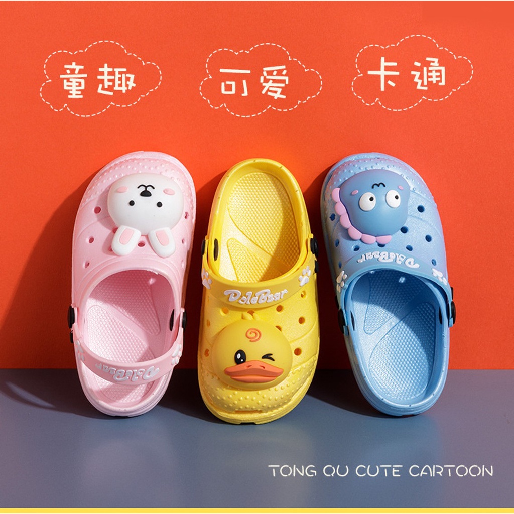 Sandal Baim Karakter 3D Bebek Kelinci Dino Sendal Import Anak Anak Lucu YF3188