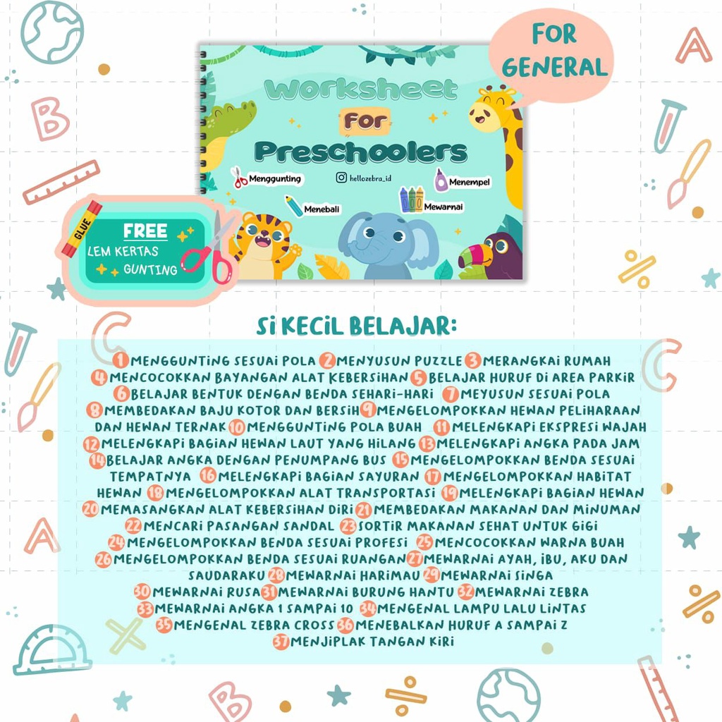 Worksheet for preschool (general)