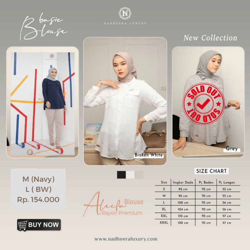 Blouse wanita/Blouse nadheera/aleefa blouse