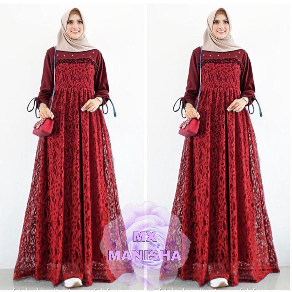 INDOBEST MX MANISHA XL BRUKAT / PAKAIAN FASHION WANITA PESTA