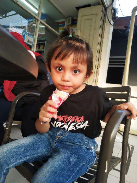 Baju Kaos Kemerdekaan Bayi Anak & Remaja Batik Garuda Indonesia 6 Bulan - 12 Tahun Katun Combed 30s