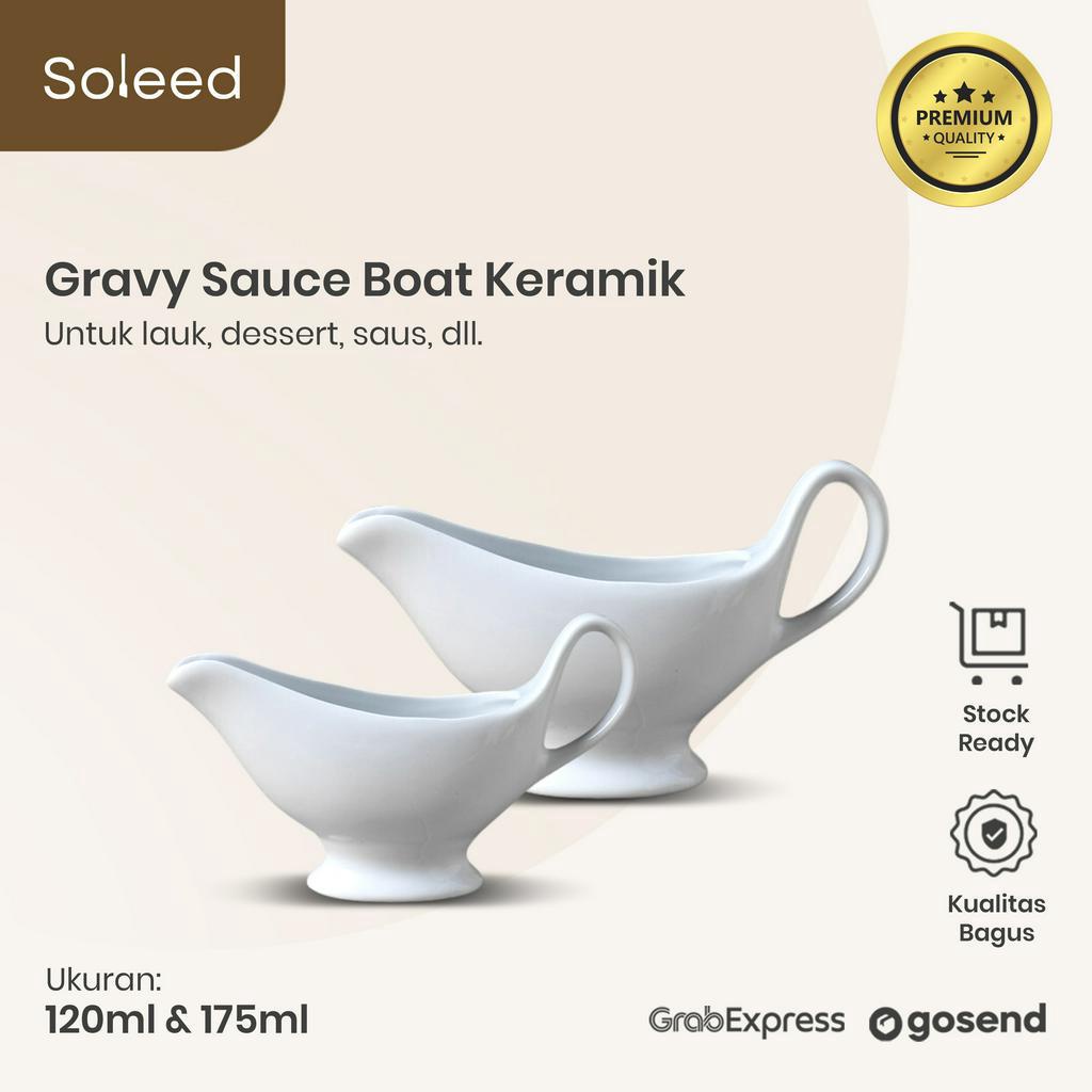 GRAVY SAUCE BOAT CERAMIC | TEMPAT SAUS STEAK KERAMIK