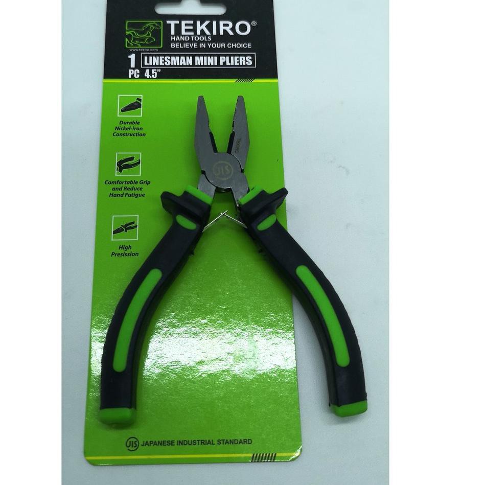 TEKIRO Tang Mini Kombinasi 4 ½&quot; Combination Linesman Pliers 4,5 Inch 4 in