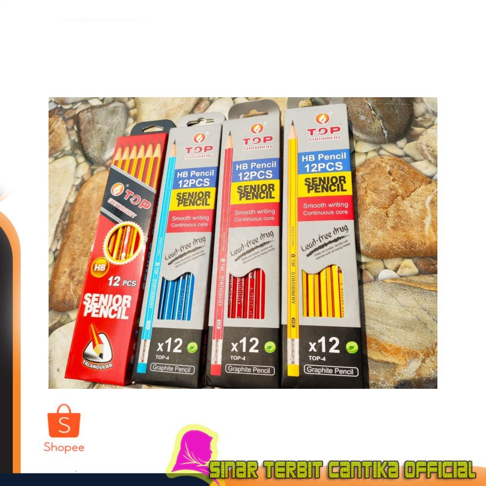 

Promo Pensil kayu Sekolah Kantor HB top Dengan Penghapus isi 12 Pencil SALE!