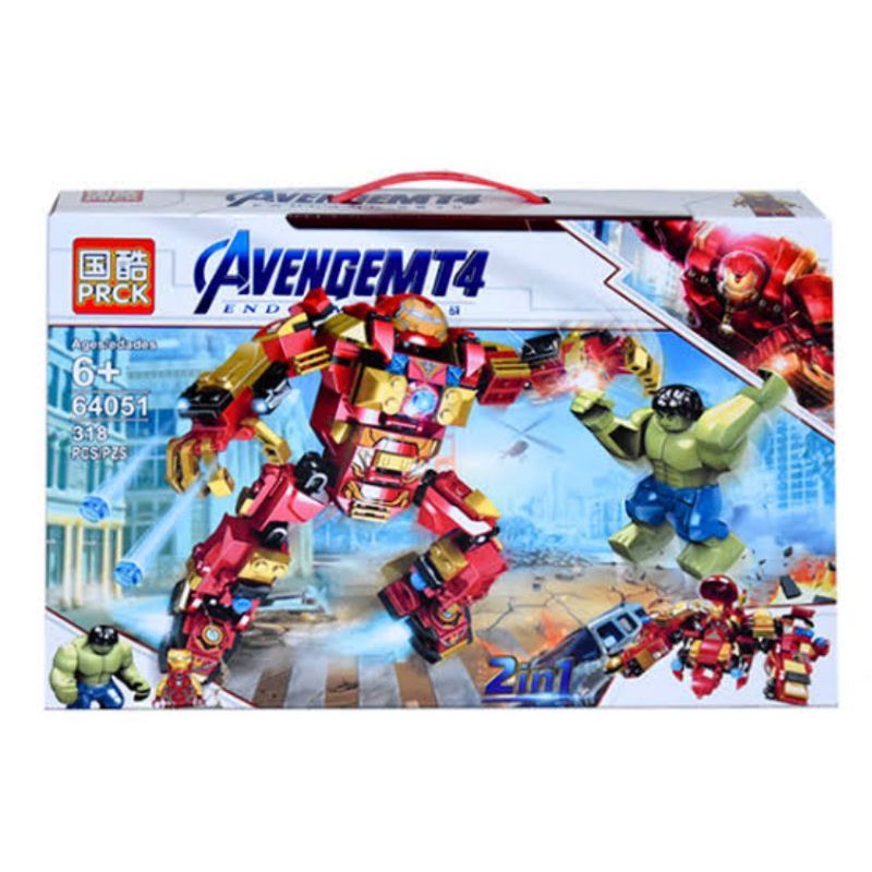 MAINAN ANAK LEGO 64051 SUPERHERO AVENGER IRON BUSTER VS HULK