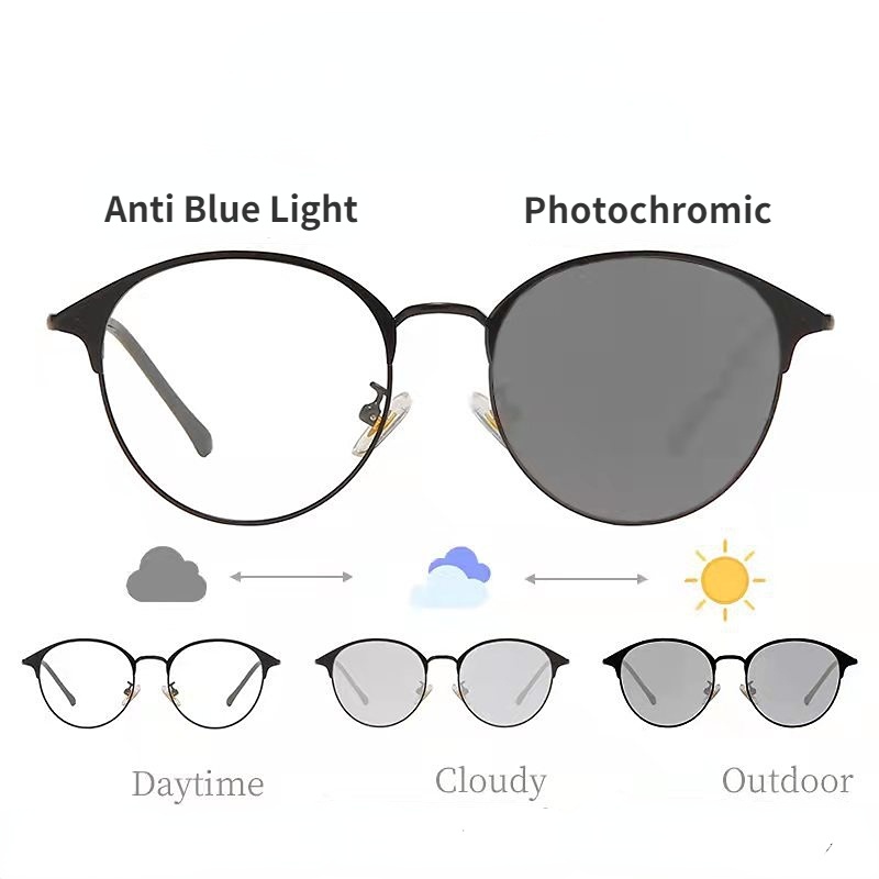 Kacamata Photochromic Anti Radiasi Anti Blue Ray Transition Untuk Pria Dan Wanita