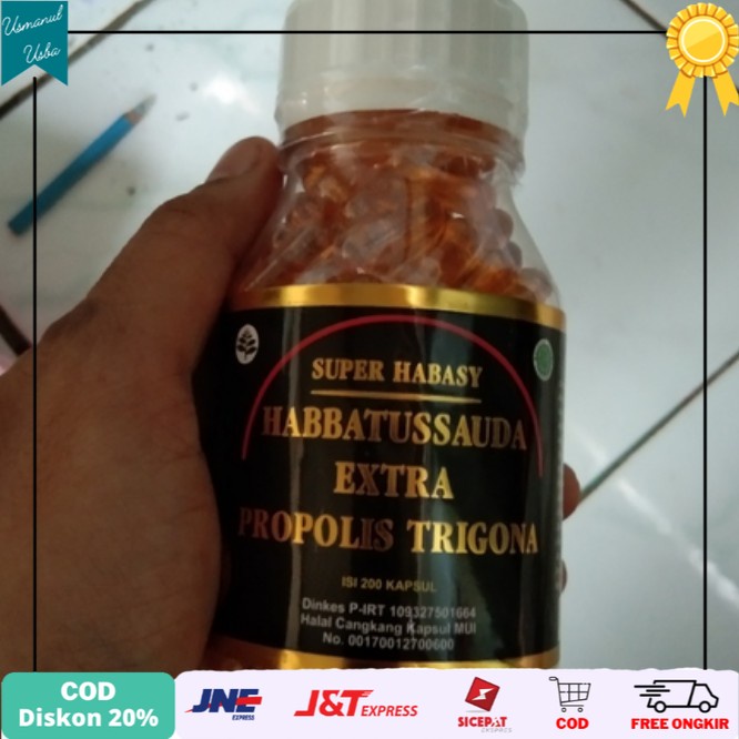 

❤COD❤ habbatussauda extra propolis trigona super habbasyi isi 200