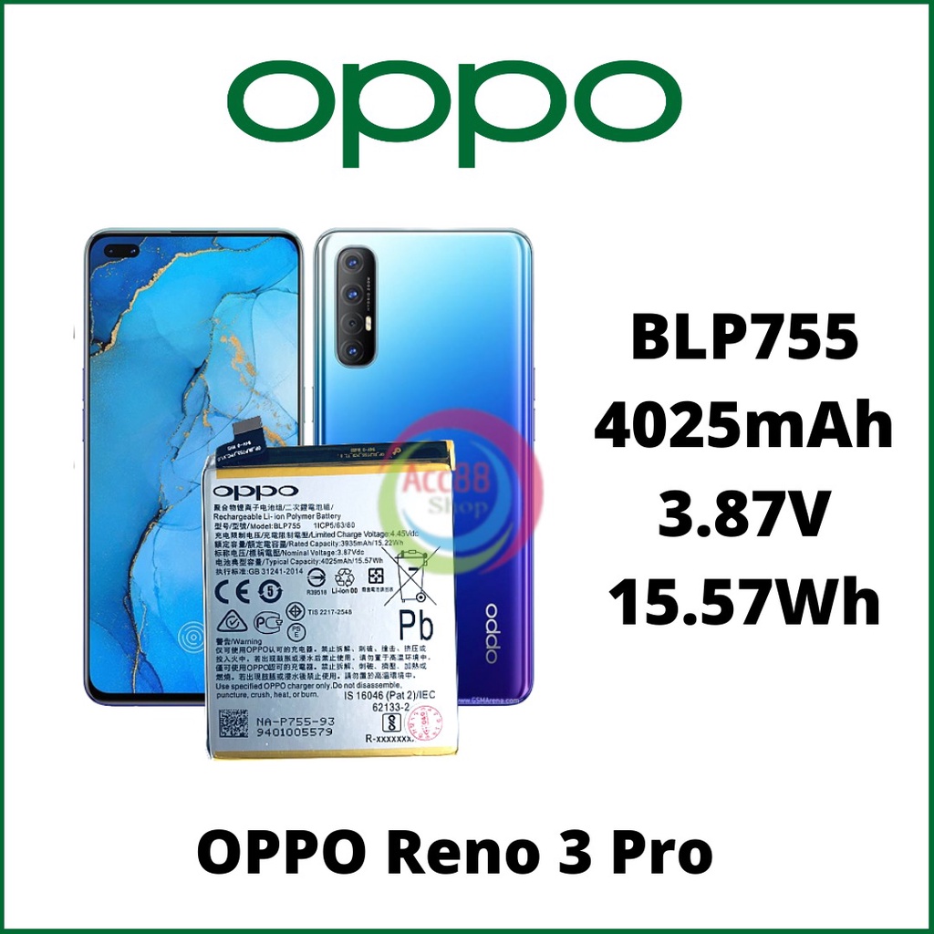 Baterai Batre Battery Original Oppo BLP755 RENO 3 PRO