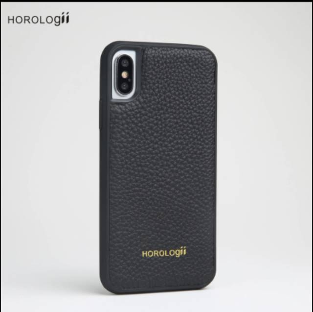 Horologii premium germany cow leather casing for Iphone X black