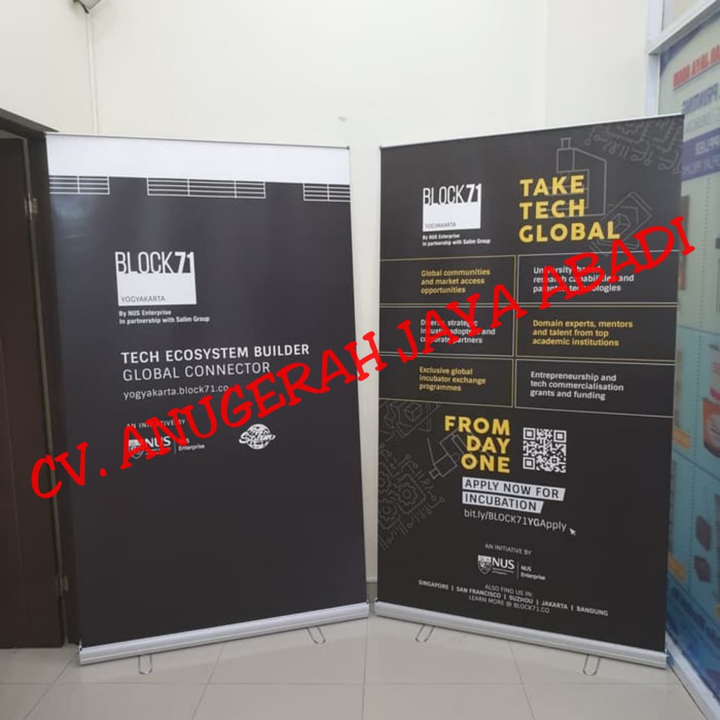 Roll Banner 150x200 Backwall Stand Banner Roll Banner 150 X 200 Stainless Plus Cetak Shopee Indonesia