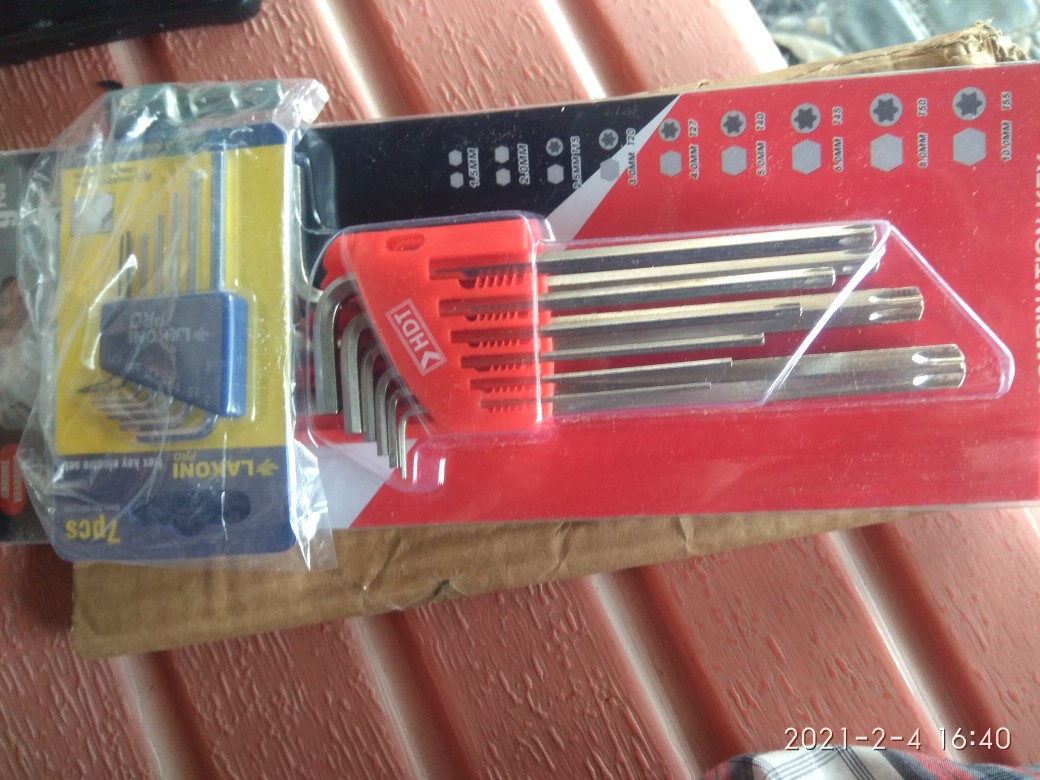 Kunci L Set Bintang Panjang Kombinasi 9 Pcs Hdt