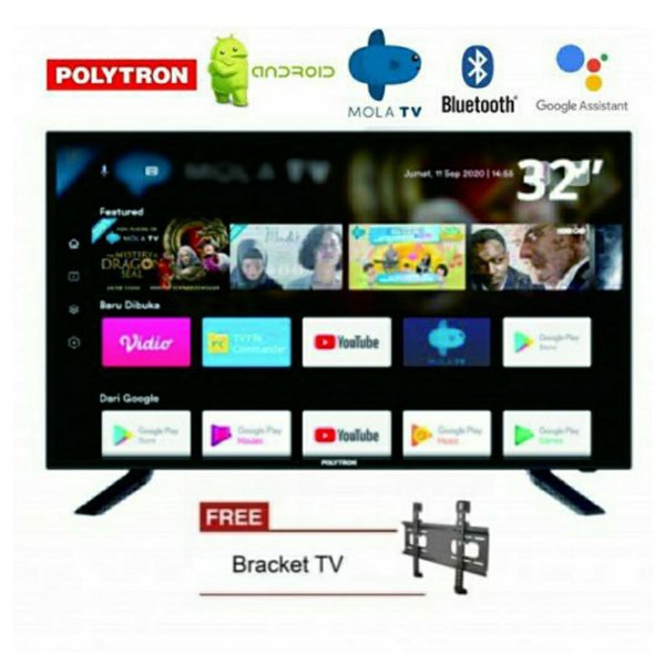 POLYTRON 32AD1508 LED SMART TV 32 INCH BLUETOOTH PLD32AD1508 GARANSI 5 TAHUN