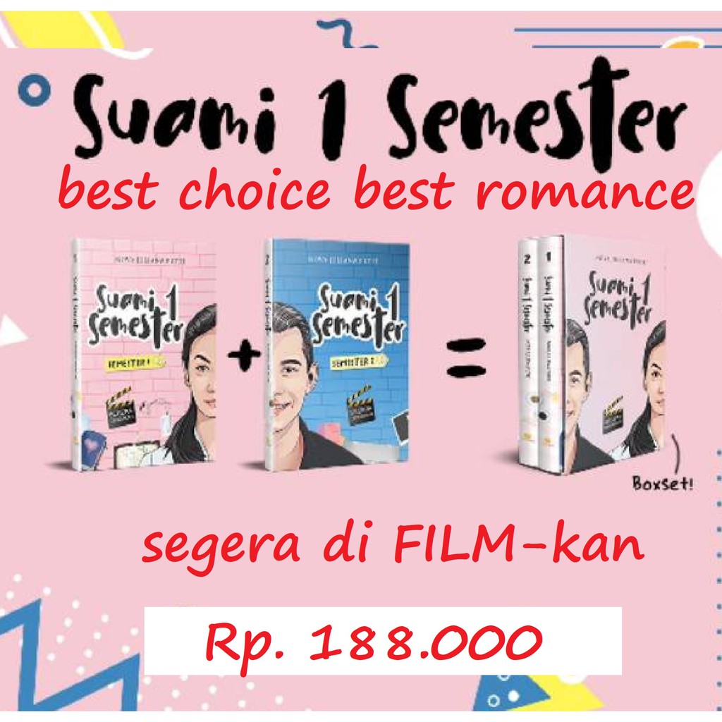 Paket Buku Semester 1 dan Semester 2 Novel Romantis SUAMI 1 SEMESTER
