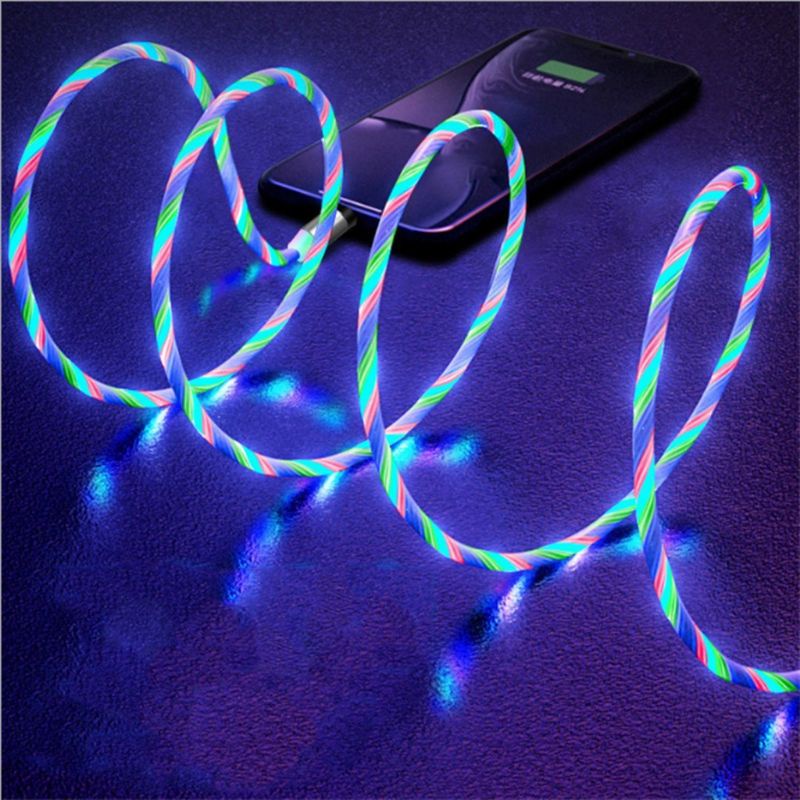 Kabel Data Magnet Led/Lampu Charger Mirco Usb Magnetik Fast Charging Untuk Untuk IOS/Android