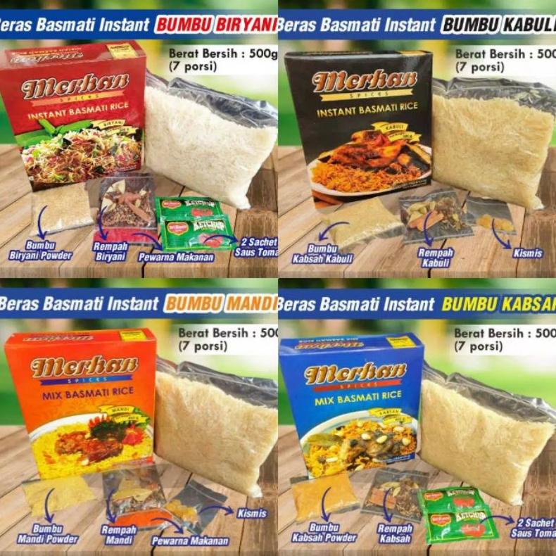 

paket basmati dan bumbu instant kebuli mandhi briyani