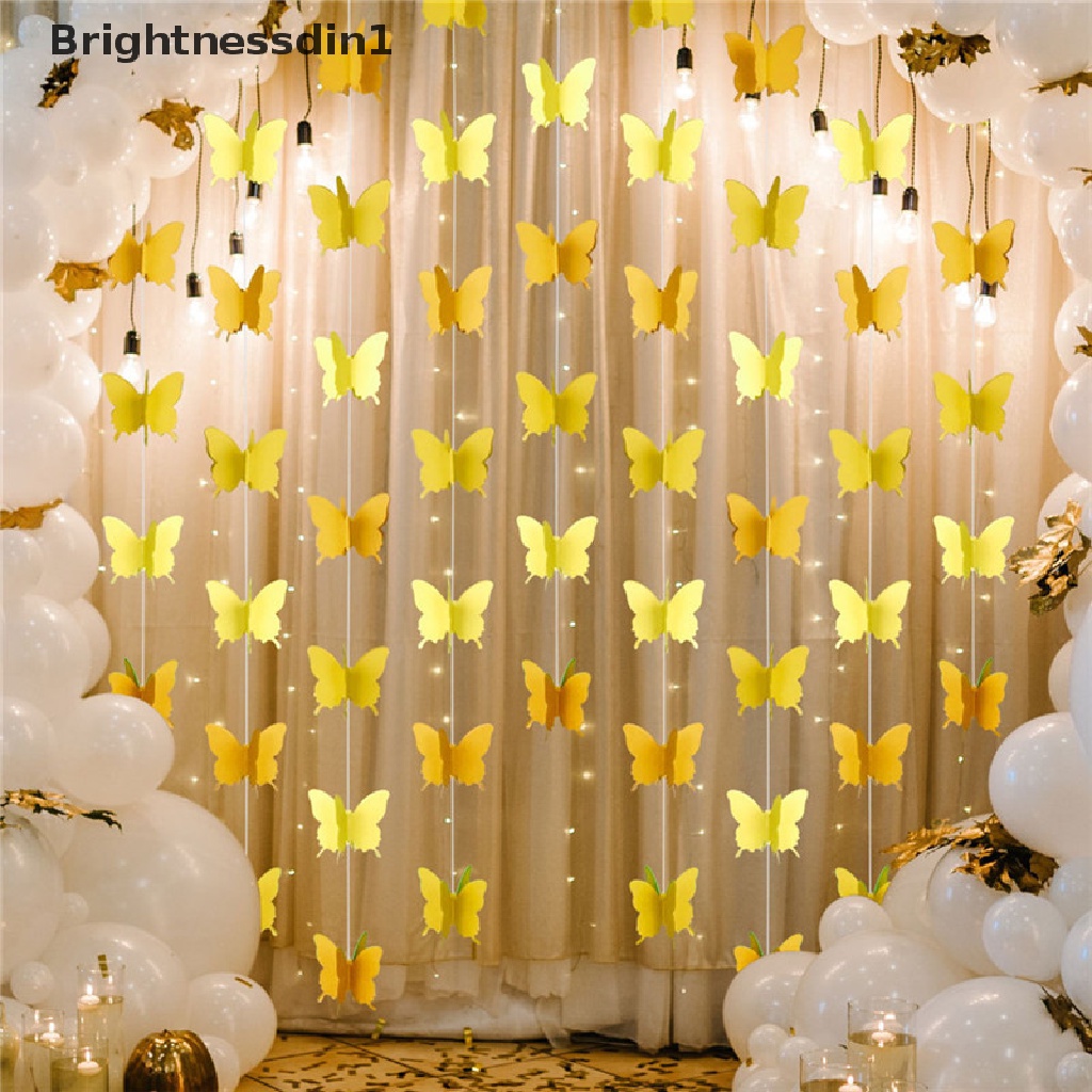 30 Pcs Banner Garlands Butterfly Paper Model Gantung Ukuran 3M 1 In 1 Untuk Pesta Ulang Tahun Pernikahan