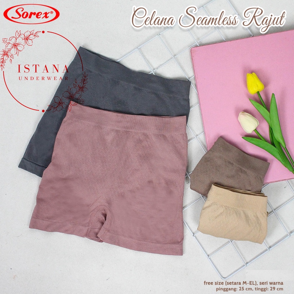 Celana hot pants hotpants Sport seamless sorex rajut TEBAL anti intip Panty Smooth Lite N20-73052