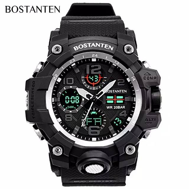 Original Jam Tangan Pria Digital BOSTANTEN 2052 Water Resistant 50MCOD Premium Kekinian