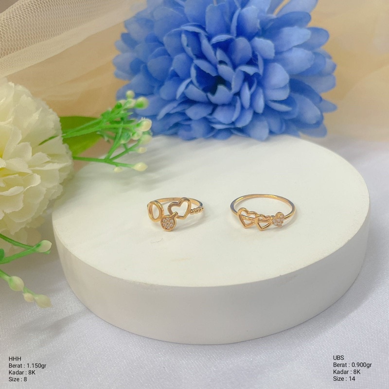 Perhiasan Cincin Emas Simply Love HHH UBS 8k / 375